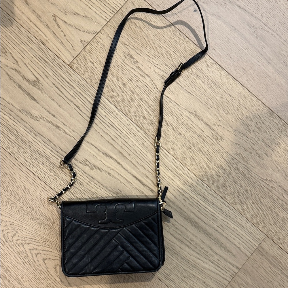 Tory Burch Black Quilted Crossbody Bag